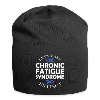 Lasst Uns Das Chronische Müdigkeitssyndrom - Jersey-Beanie - Schwarz - Vorne