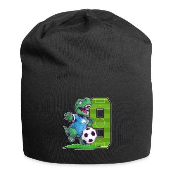Soccer Dinosaur - 9 year old boy - 9. - Jersey Beanie - black - Front
