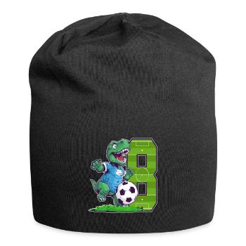 Soccer Dinosaur - 8 year old boy - 8. - Jersey Beanie - black - Front