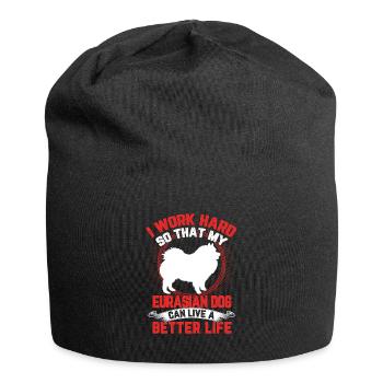 Eurasier Work Hard Spitz Eurasian Dog - Jersey Beanie - black - Front