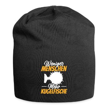 Mehr Kugelfische Riesenkugelfisch - Jersey-Beanie - Schwarz - Vorne