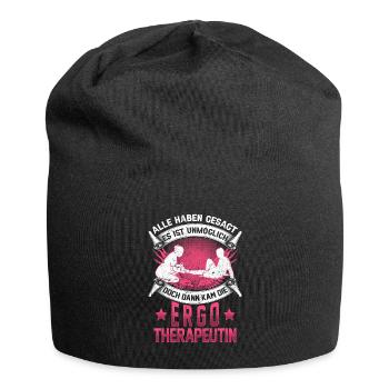 Ergotherapeutin unmöglich Ergotherapie - Jersey-Beanie - Schwarz - Vorne