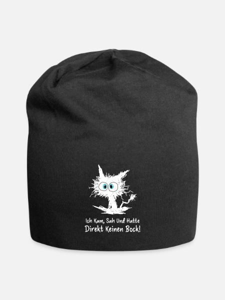 Ich Kam Sah Und Hatte Direkt Keinen Bock - Jersey-Beanie - Schwarz