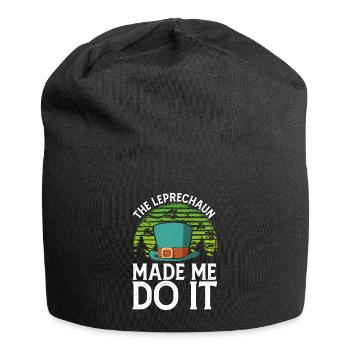 The leprechaun made me do it - Jersey Beanie - black - Front