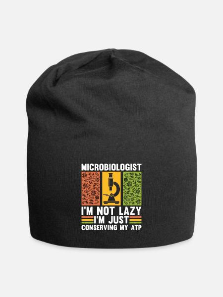 Microbiologiste Je ne suis pas paresseux im juste Microbiologie - Bonnet en jersey - noir