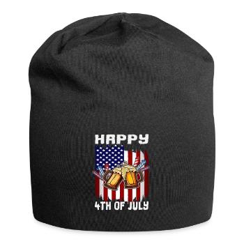 Happy 4th Of July Celebration US Flag Freedom - Jersey Beanie - black - Front