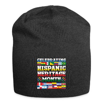Le drapeau célèbre le patrimoine hispanique national hispanique - Bonnet en jersey - charbon - Devant