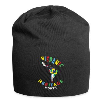 Kartenflaggen feiern das nationale hispanische Erbe - Jersey-Beanie - Schwarz - Vorne