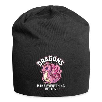 Les dragons améliorent tout - Bonnet en jersey - noir - Devant