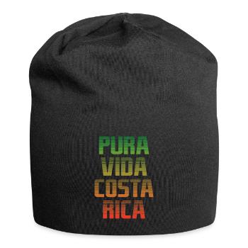 Pura Vida Animaux Tropicaux Au Costa Rica Souvenir - Bonnet en jersey - noir - Devant