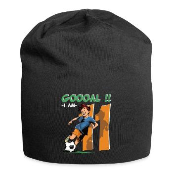 Football Birthday - 11 years old boy - 11. - Jersey Beanie - black - Front