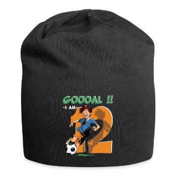 Football Birthday - 12 years old boy - 12. - Jersey Beanie - black - Front