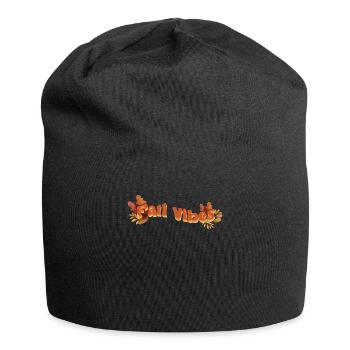 Bonjour les vibrations d’automne Saison Feuilles d’automne qui tombent - Bonnet en jersey - noir - Devant