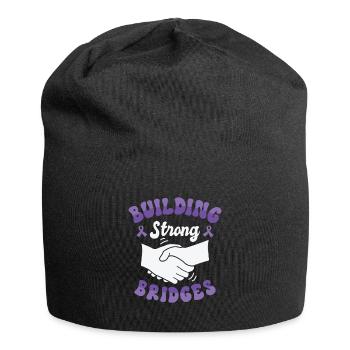 Cerveau du ruban violet de sensibilisation à la maladie d’Alzheimer - Bonnet en jersey - noir - Devant