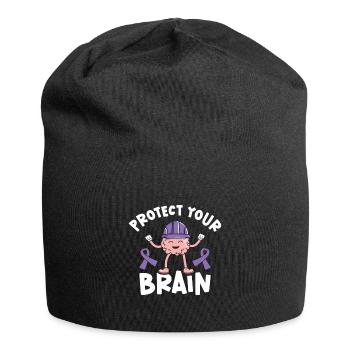 Alzheimer's Awareness Brain Mental Health - Jersey Beanie - black - Front
