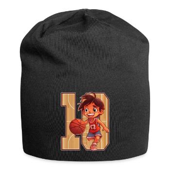 Anniversaire de basketball - garçon de 10 ans - - Bonnet en jersey - noir - Devant