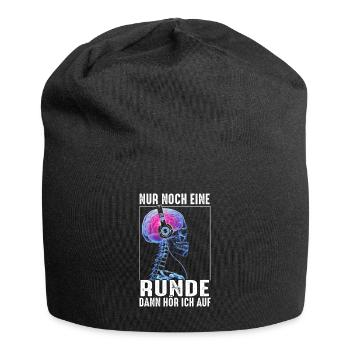 Nur Noch Eine Runde Zocken Gamer Skelett - Jersey-Beanie - Schwarz - Vorne