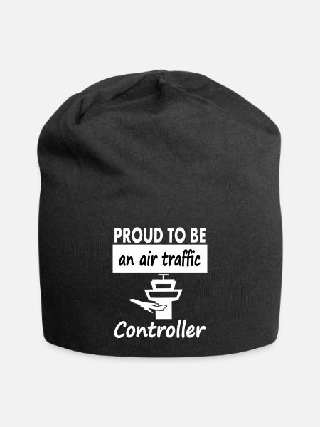 ich bin Flutlotse Flughafen Flugzeug Geschenkidee - Jersey-Beanie - Schwarz