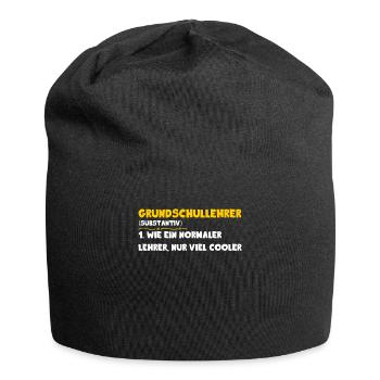 Grundschullehrer Normaler Lehrer aber cooler - Jersey-Beanie - Schwarz - Vorne