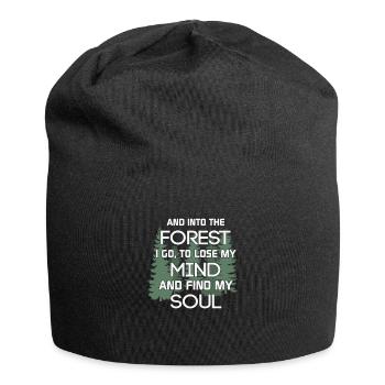 Camping Outdoor Mountain Camper Hiking Camping - Jersey Beanie - black - Front