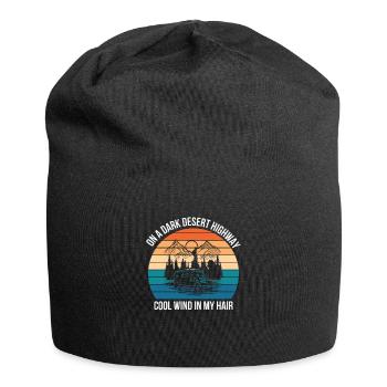 Camping Outdoor Mountain Camper Wandern Camping - Jersey-Beanie - Schwarz - Vorne