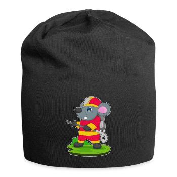 Mouse Firefighter Fire Hose Fire Hose Fire Brigade - Jersey Beanie - black - Front