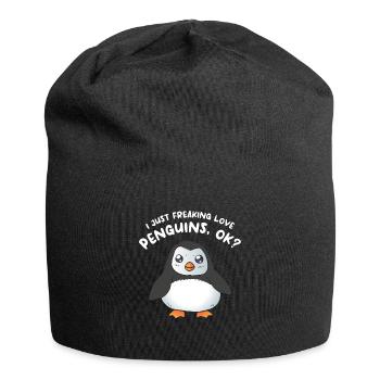 I Just Freaking Love Penguins Ok Penguin Lover - Jersey Beanie - black - Front