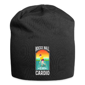 Bocce is my cardio - Jersey Beanie - black - Front