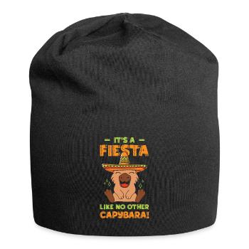 Capybara Mariachi Cinco de Mayo Fiesta - Bonnet en jersey - noir - Devant