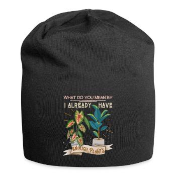 Plant-Daddy, Plant-Mommy, Plant Lover Potted Plants - Jersey Beanie - black - Front