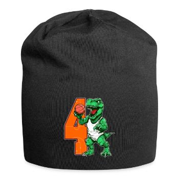 Basketball Dino - garçon de 4 ans - 4. - Bonnet en jersey - noir - Devant