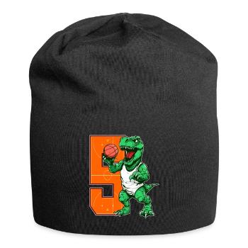 Basketball Dino - 5 year old boy - 5. - Jersey Beanie - black - Front