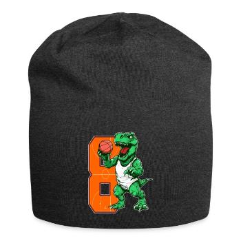 Basketball Dino - 8 year old boy - 8. - Jersey Beanie - charcoal grey - Front