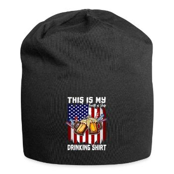 C’est ma chemise à boire du 4 juillet ivre - Bonnet en jersey - noir - Devant