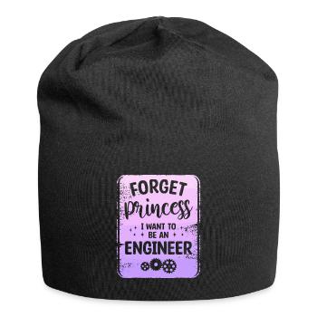 Vergiss Prinzessin, ich will Ingenieurin werden - Jersey-Beanie - Schwarz - Vorne
