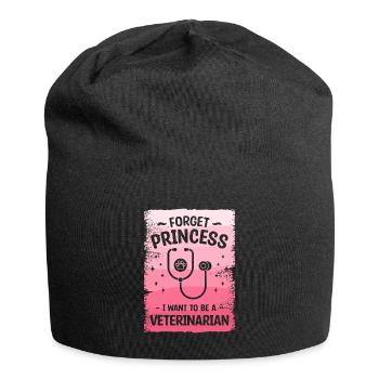 Vergiss Prinzessin, ich will Tierärztin werden - Jersey-Beanie - Schwarz - Vorne