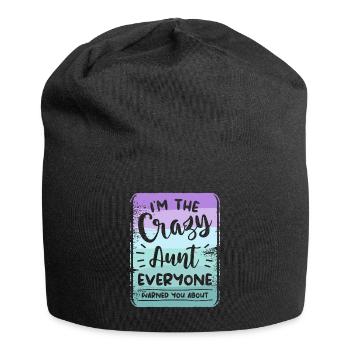 Ich bin die verrückte Tante, vor der dich alle gewarnt haben - Jersey-Beanie - Schwarz - Vorne