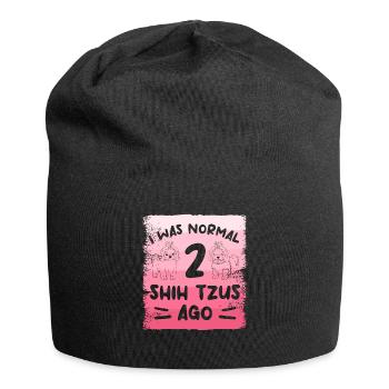 Ich war normal vor 2 shih tzus shih tzu lover - Jersey-Beanie - Schwarz - Vorne