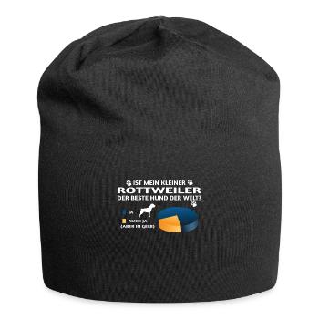 Hundezubehör Rottweiler Hundebesitzer - Jersey-Beanie - Schwarz - Vorne
