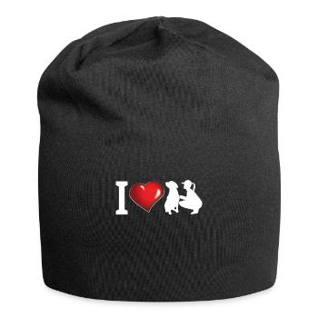 Accessoires pour chiens Rottweiler Propriétaires de chiens - Bonnet en jersey - noir - Devant