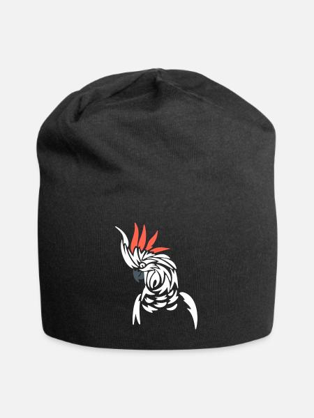 Stammespapagei Vogelbeobachter - Jersey-Beanie - Schwarz