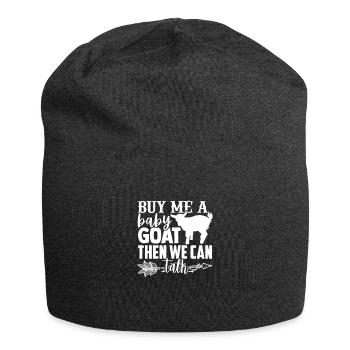 Amoureux des chèvres Dire Hommes Femmes Chèvres Citation - Bonnet en jersey - charbon - Devant