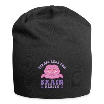 Sensibilisation à la maladie d’Alzheimer Santé mentale du cerveau - Bonnet en jersey - noir - Devant