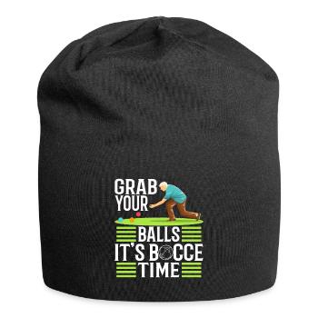 Grab your balls its bocce time - Jersey Beanie - black - Front