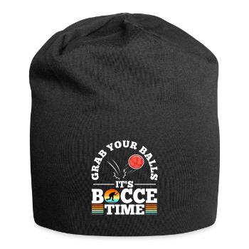 Grab your balls its bocce time - Jersey Beanie - black - Front