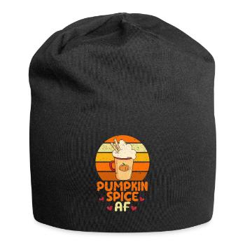 Pumpkin Spice AF Retro Herbst Herbst Kaffee Thanks - Jersey-Beanie - Schwarz - Vorne