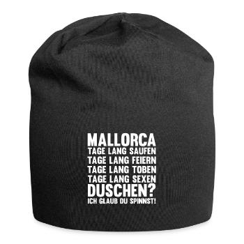 Party Urlaub Mallorca - Jersey-Beanie - Schwarz - Vorne