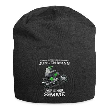 Lustiger Spruch Simsonfahrer S50 S51 Simme Moped - Jersey-Beanie - Anthrazit - Vorne