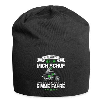 Lustiger Spruch Simsonfahrer S50 S51 Simme Moped - Jersey-Beanie - Schwarz - Vorne
