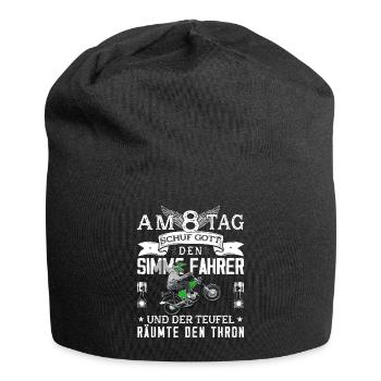 Lustiger Spruch Simsonfahrer S50 S51 Simme Moped - Jersey-Beanie - Schwarz - Vorne
